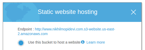 Amazon S3 Bucket Endpoint
